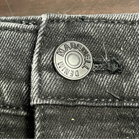 Madewell J.Crew Black Denim Jean Mini skirt Distressed size 29 - Picture 9 of 10